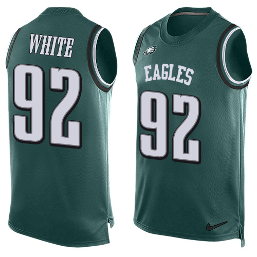 Men's Limited Reggie White Nike Jersey Midnight Green - #92 Player Name & Number Tank Top NFL Philadelphia Eagles